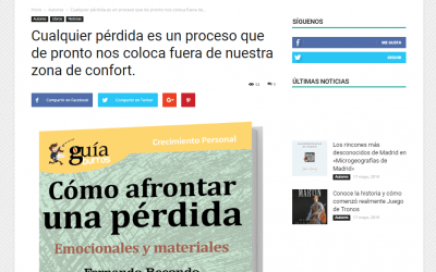 Aparición del «GuíaBurros: Cómo afrontar una pérdida» en el medio especializado Casa de Letras